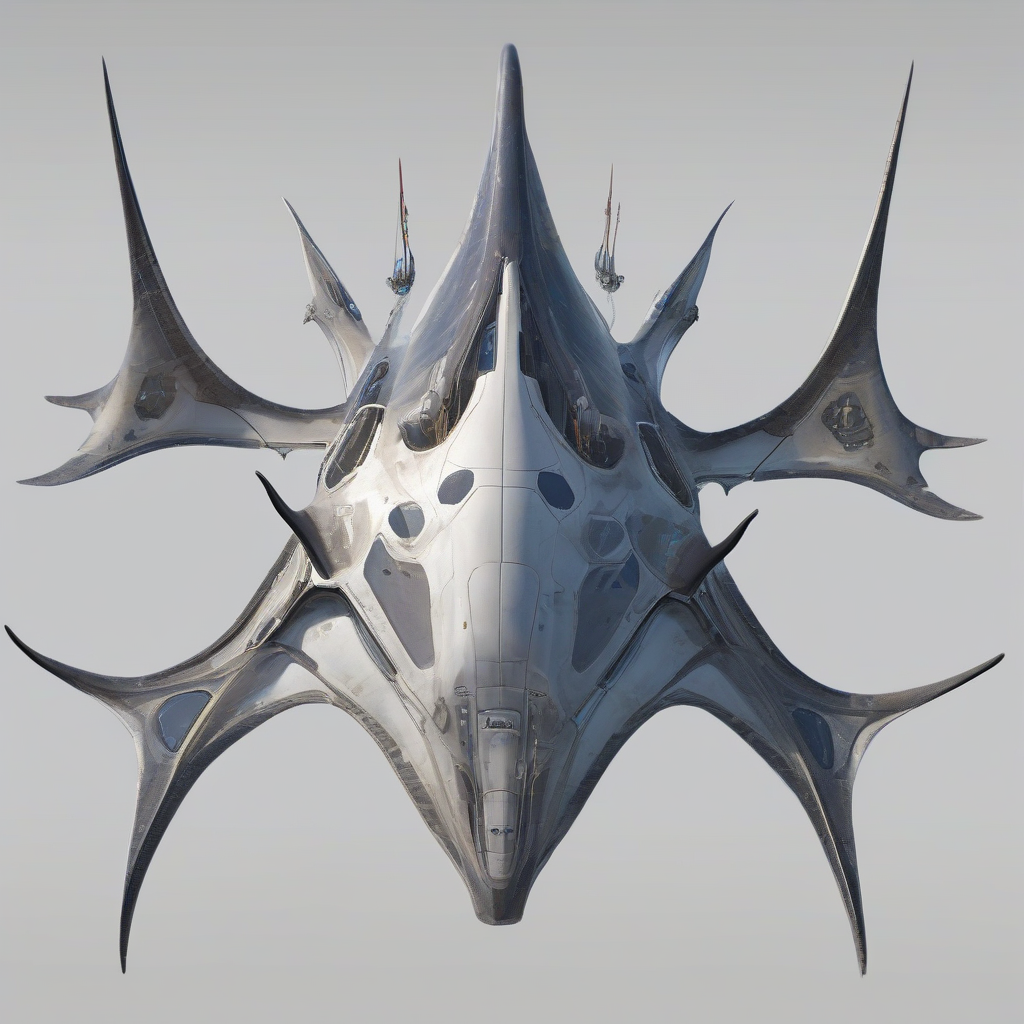 manta ray shaped spaceship large huge wider hull 700 meters wide flat by Generatore di immagini AI gratuito - Nessuna registrazione richiesta✨ | AIGAZOU