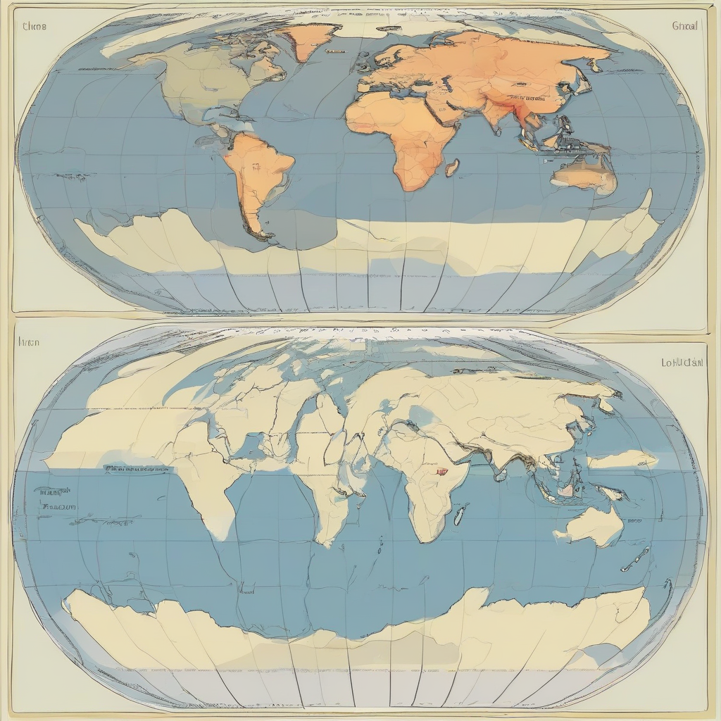 continents with inverted climates north pole hot equator glacial by Free AI Image Generator & Maker - No login required✨ | AIGAZOU