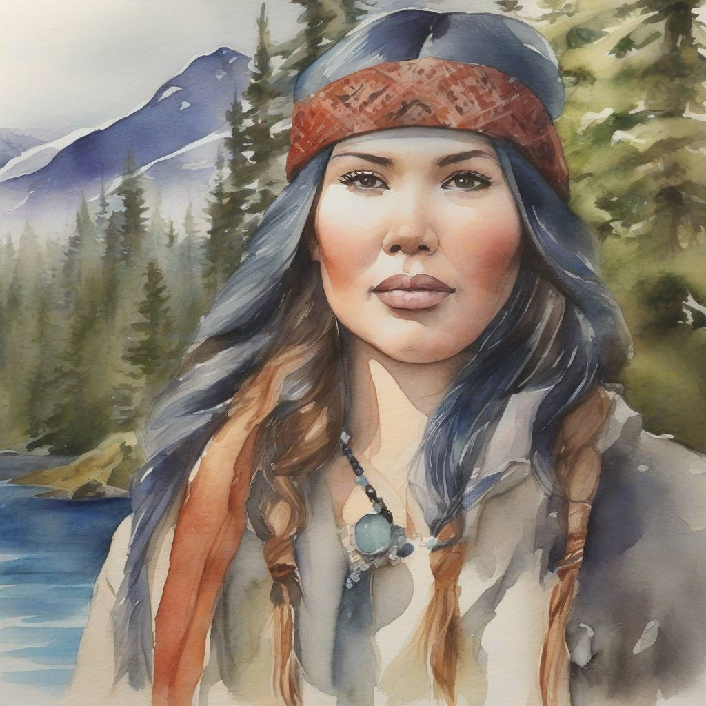 alaska beautiful girl watercolor painting by मुफ्त एआई छवि जनरेटर - बिना लॉगिन के✨ | AIGAZOU