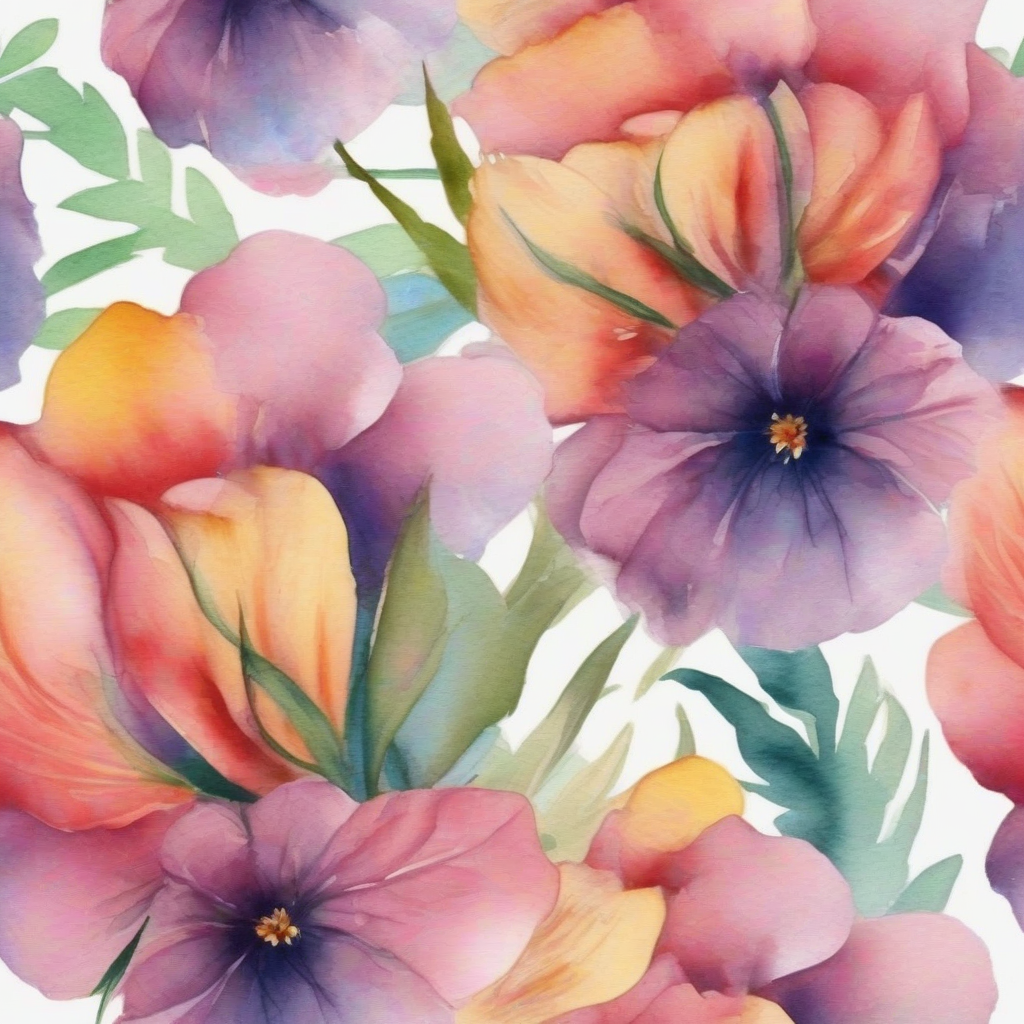 flower watercolor painting by Free AI Image Generator & Maker - No login required✨ | AIGAZOU