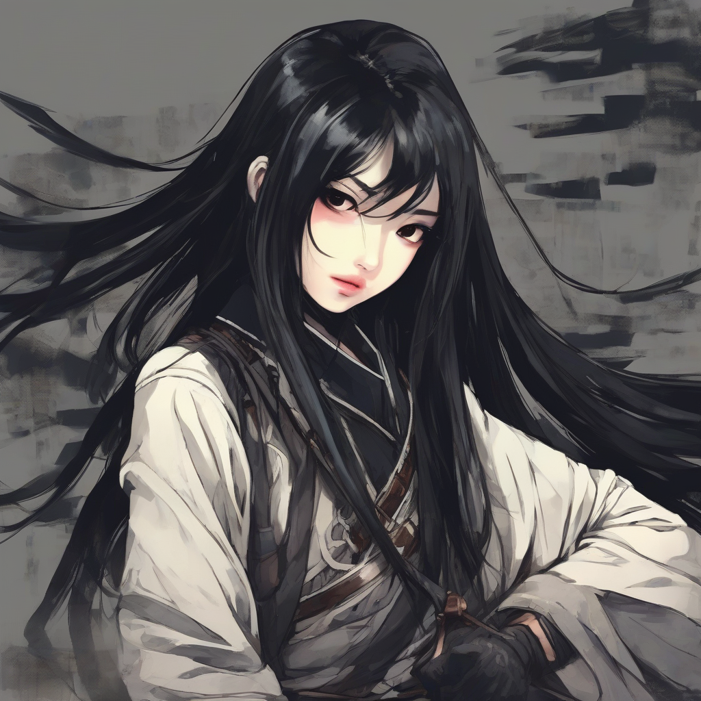 assassin girl long black hair by मुफ्त एआई छवि जनरेटर - बिना लॉगिन के✨ | AIGAZOU