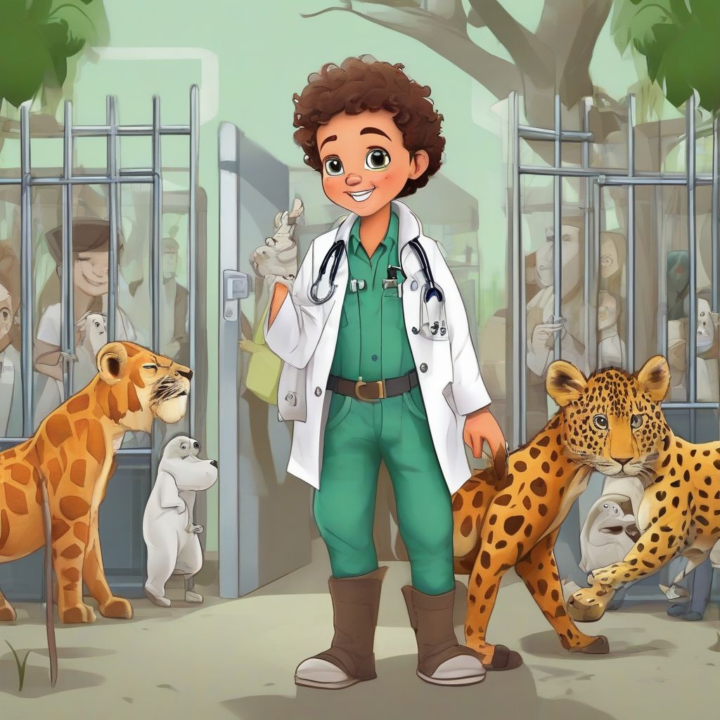 young veterinarian enters the zoo by मुफ्त एआई छवि जनरेटर - बिना लॉगिन के✨ | AIGAZOU