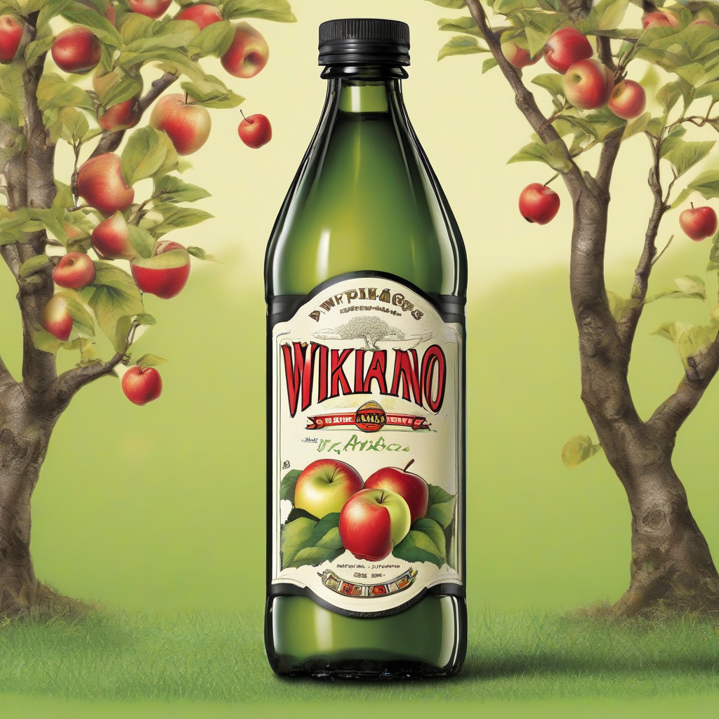 black cap black label large size apple tree label center brand name wiikano rchards 100 percent apple juice premium usa by मुफ्त एआई छवि जनरेटर - बिना लॉगिन के✨ | AIGAZOU