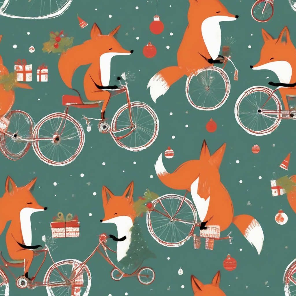 a fox on a bike its christmas by मुफ्त एआई छवि जनरेटर - बिना लॉगिन के✨ | AIGAZOU