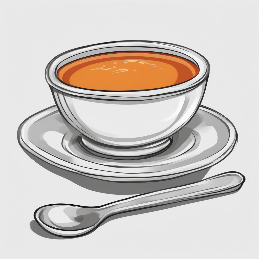 a soup bowl on white background as clip art by मुफ्त एआई छवि जनरेटर - बिना लॉगिन के✨ | AIGAZOU