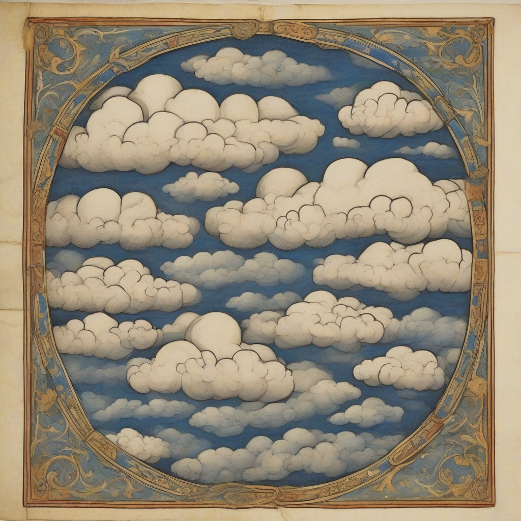 medieval illuminated manuscripts clouds by Générateur d'images par IA gratuit - Aucune connexion nécessaire✨ | AIGAZOU