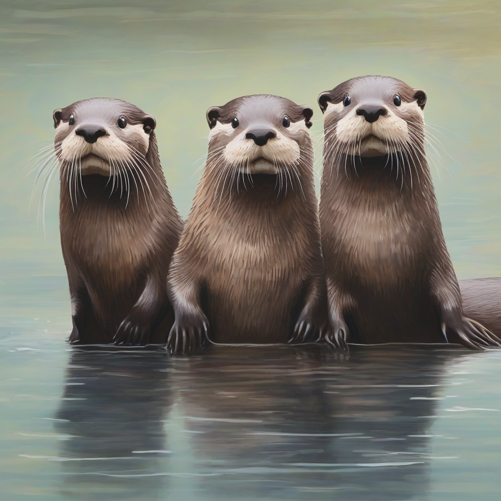 three otters by मुफ्त एआई छवि जनरेटर - बिना लॉगिन के✨ | AIGAZOU