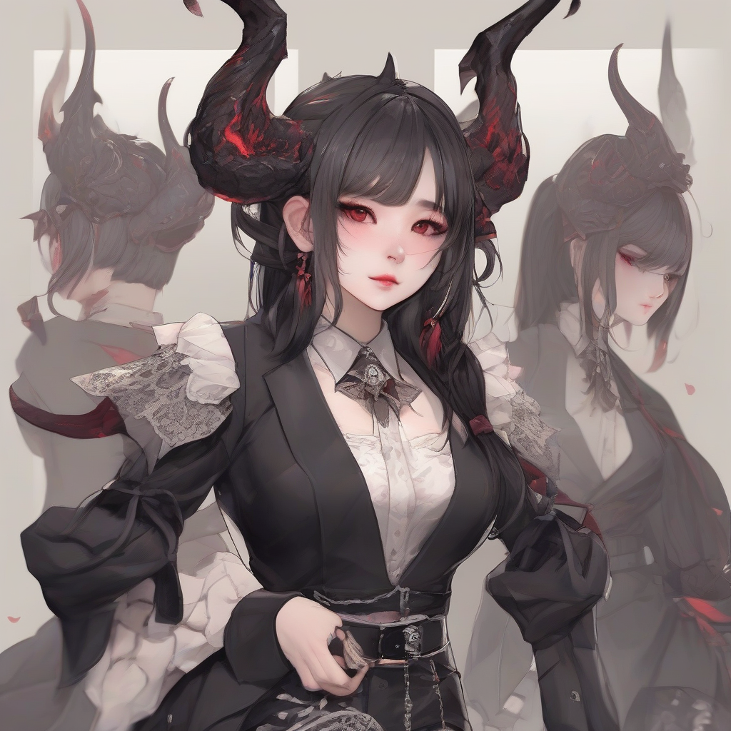 noble devil girl modern dress elegant cool by Générateur d'images par IA gratuit - Aucune connexion nécessaire✨ | AIGAZOU