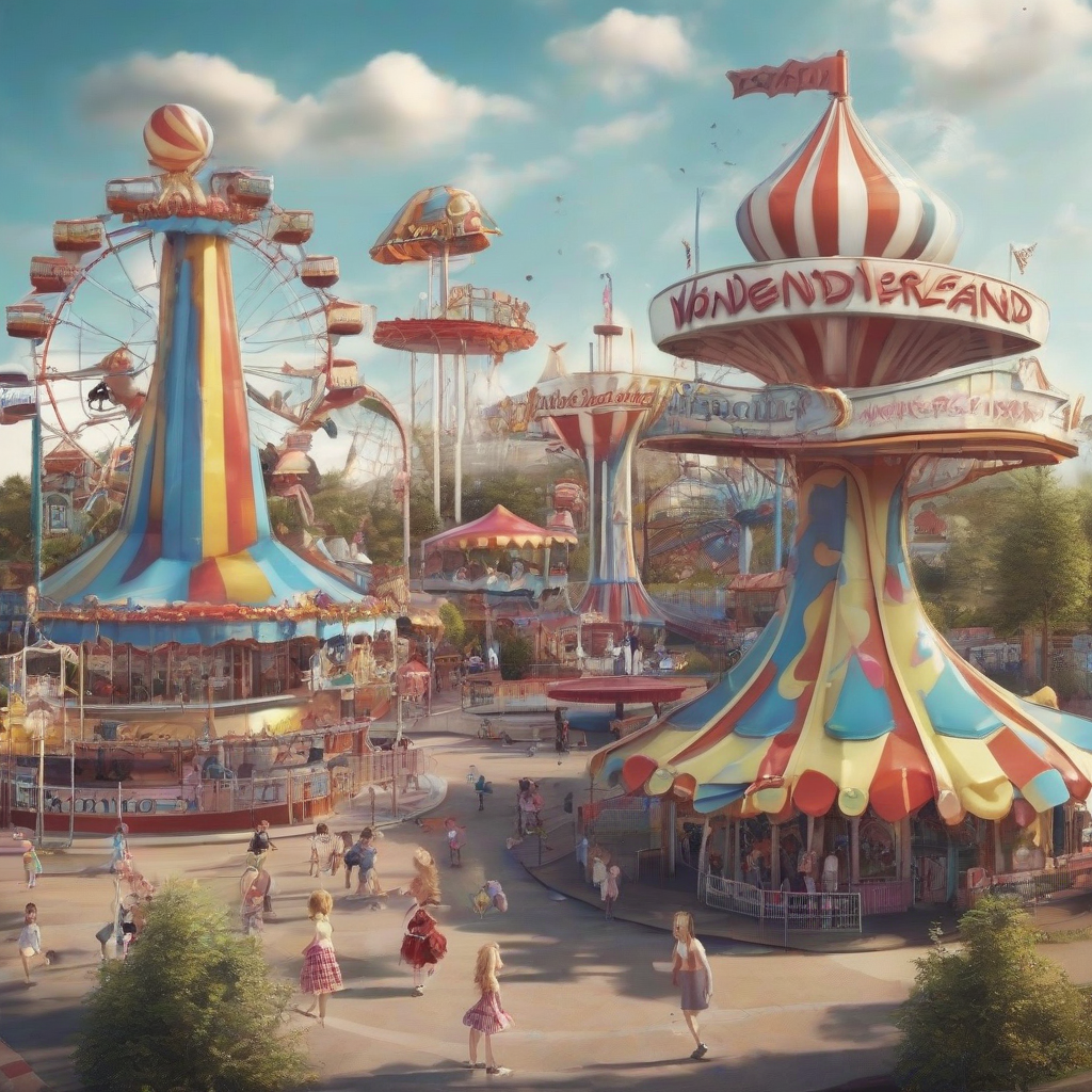 wonderland amusement park by Générateur d'images par IA gratuit - Aucune connexion nécessaire✨ | AIGAZOU