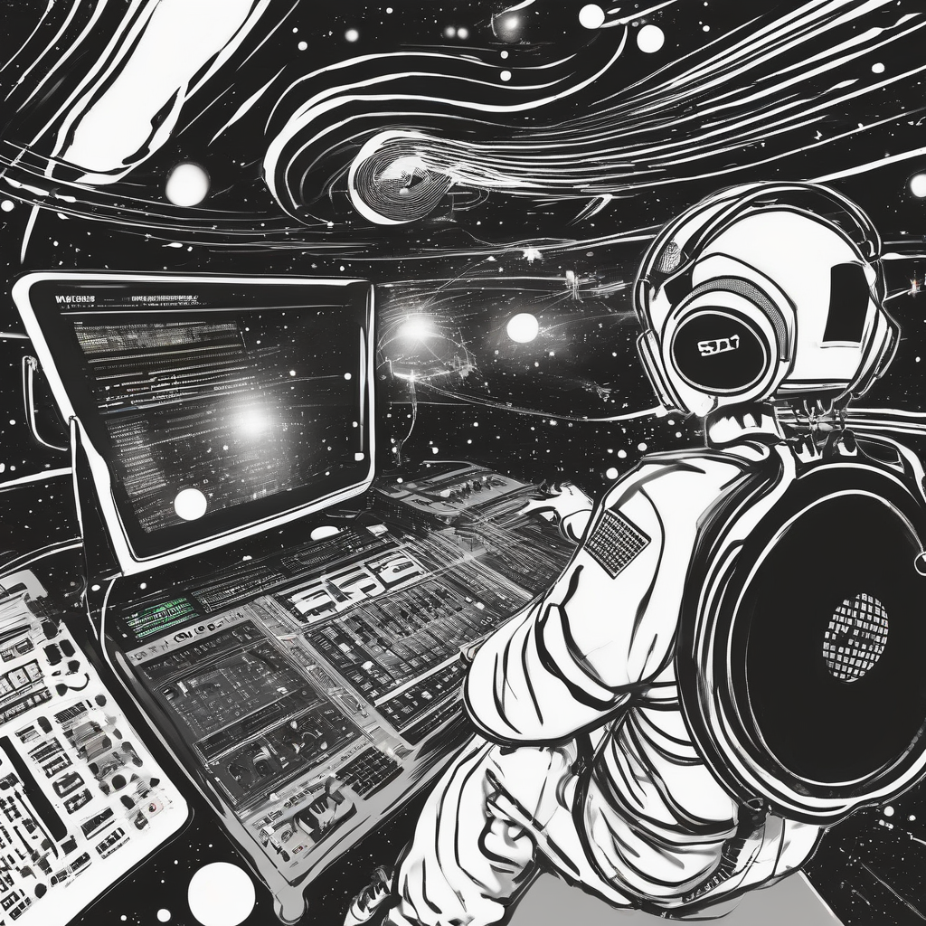 dj streams space music by मुफ्त एआई छवि जनरेटर - बिना लॉगिन के✨ | AIGAZOU