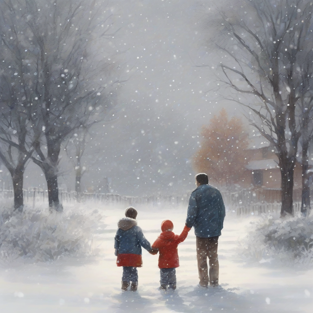 joy of winter a child and parents in snow by Générateur d'images par IA gratuit - Aucune connexion nécessaire✨ | AIGAZOU