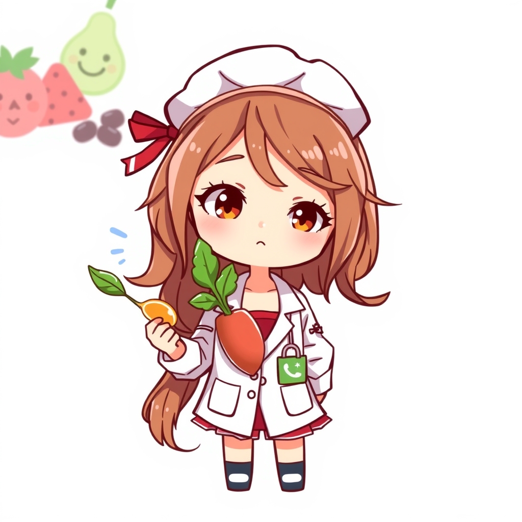 adorable dietitian girl in chibi style by मुफ्त एआई छवि जनरेटर - बिना लॉगिन के✨ | AIGAZOU