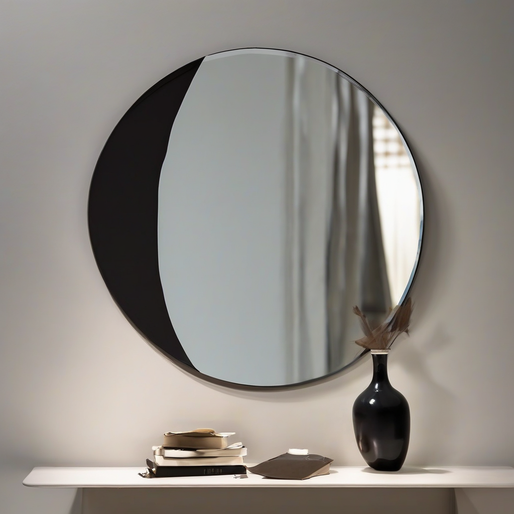 night wooden wall mounted mirror by 免费AI图像生成工具 | AIGAZOU