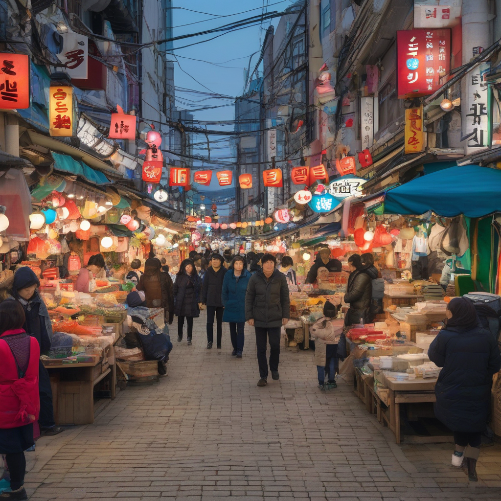 lively street scene nampo dong busan south korea by मुफ्त एआई छवि जनरेटर - बिना लॉगिन के✨ | AIGAZOU