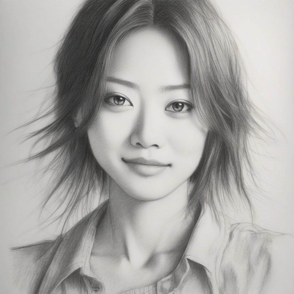 beautiful pencil drawing of ayano ueki by 免费AI图像生成工具 | AIGAZOU