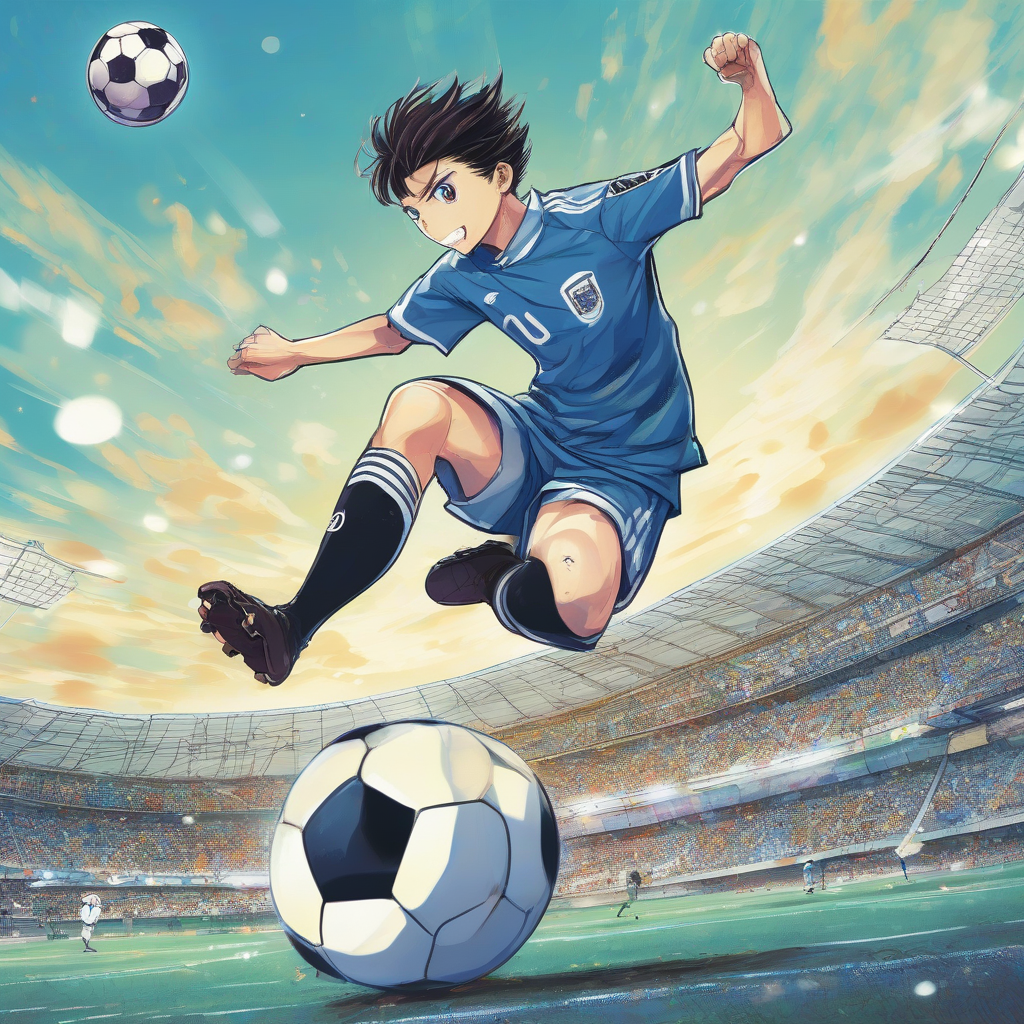 a soccer manga illustration of nagisa bluelock by Générateur d'images par IA gratuit - Aucune connexion nécessaire✨ | AIGAZOU