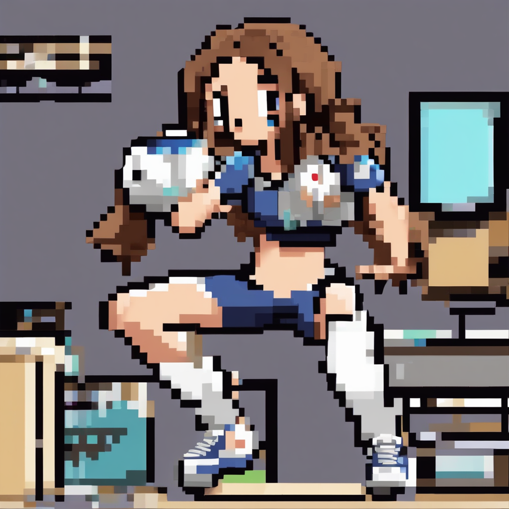 pixel art pkmn girl trainer alicia volleyball by मुफ्त एआई छवि जनरेटर - बिना लॉगिन के✨ | AIGAZOU