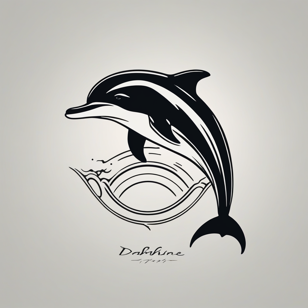 minimalist dolphin emblem determined muscular crown bv tattoo by मुफ्त एआई छवि जनरेटर - बिना लॉगिन के✨ | AIGAZOU