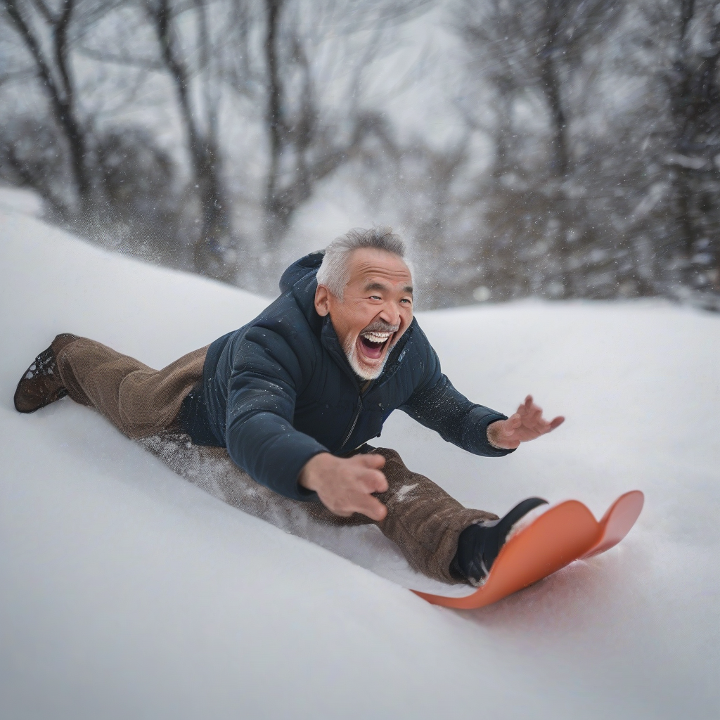 a man sliding with dynamic energy on snow by मुफ्त एआई छवि जनरेटर - बिना लॉगिन के✨ | AIGAZOU