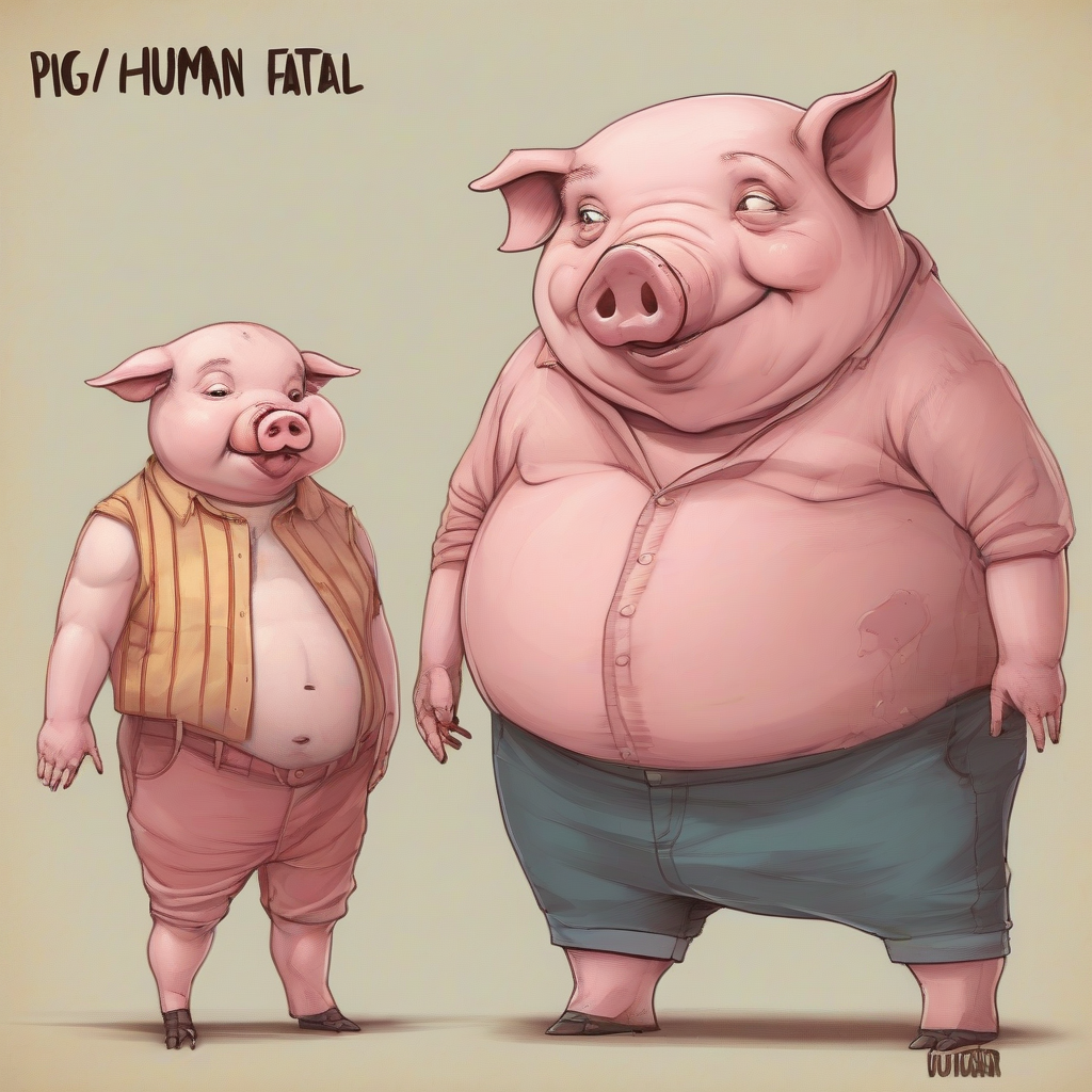 pig human and fat human by मुफ्त एआई छवि जनरेटर - बिना लॉगिन के✨ | AIGAZOU