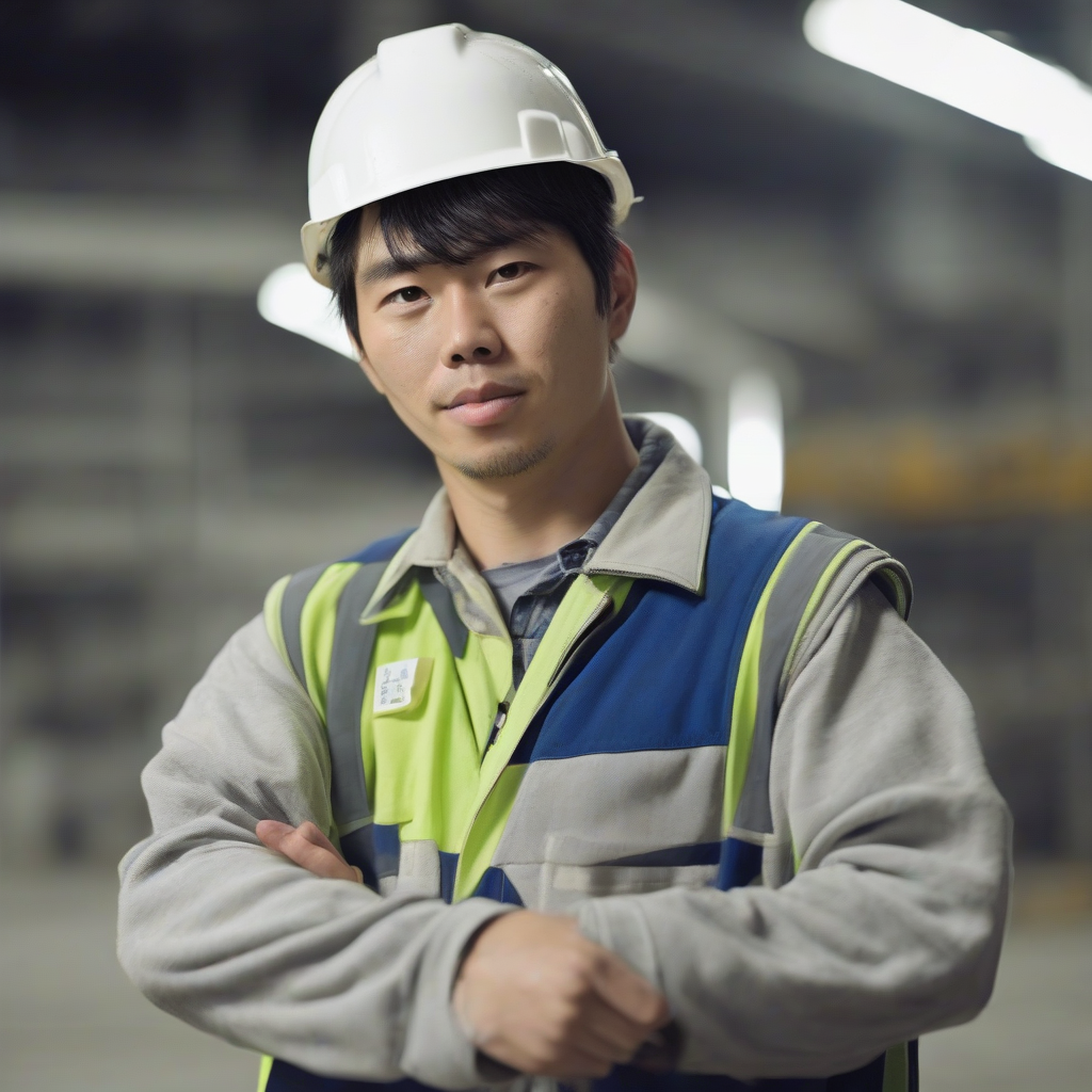 young male site supervisor factory concrete japan by मुफ्त एआई छवि जनरेटर - बिना लॉगिन के✨ | AIGAZOU