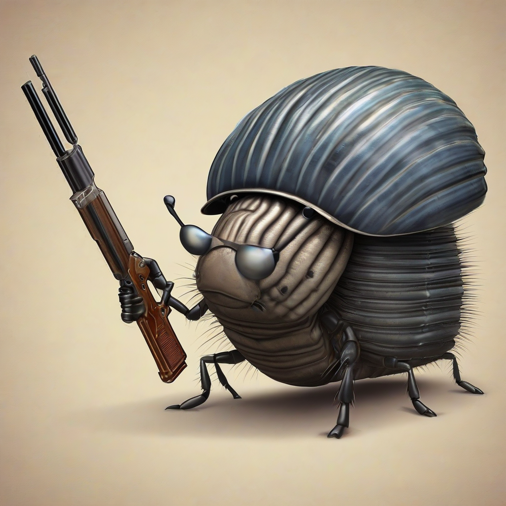 a dung beetle with a shotgun by मुफ्त एआई छवि जनरेटर - बिना लॉगिन के✨ | AIGAZOU