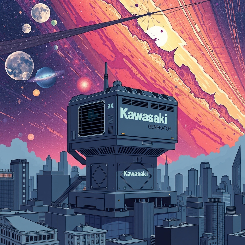 mysterious kawasaki generator behind the universe in the city by मुफ्त एआई छवि जनरेटर - बिना लॉगिन के✨ | AIGAZOU