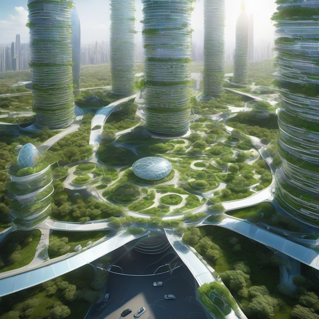 future cities highly intelligent sustainable ecosystem by मुफ्त एआई छवि जनरेटर - बिना लॉगिन के✨ | AIGAZOU