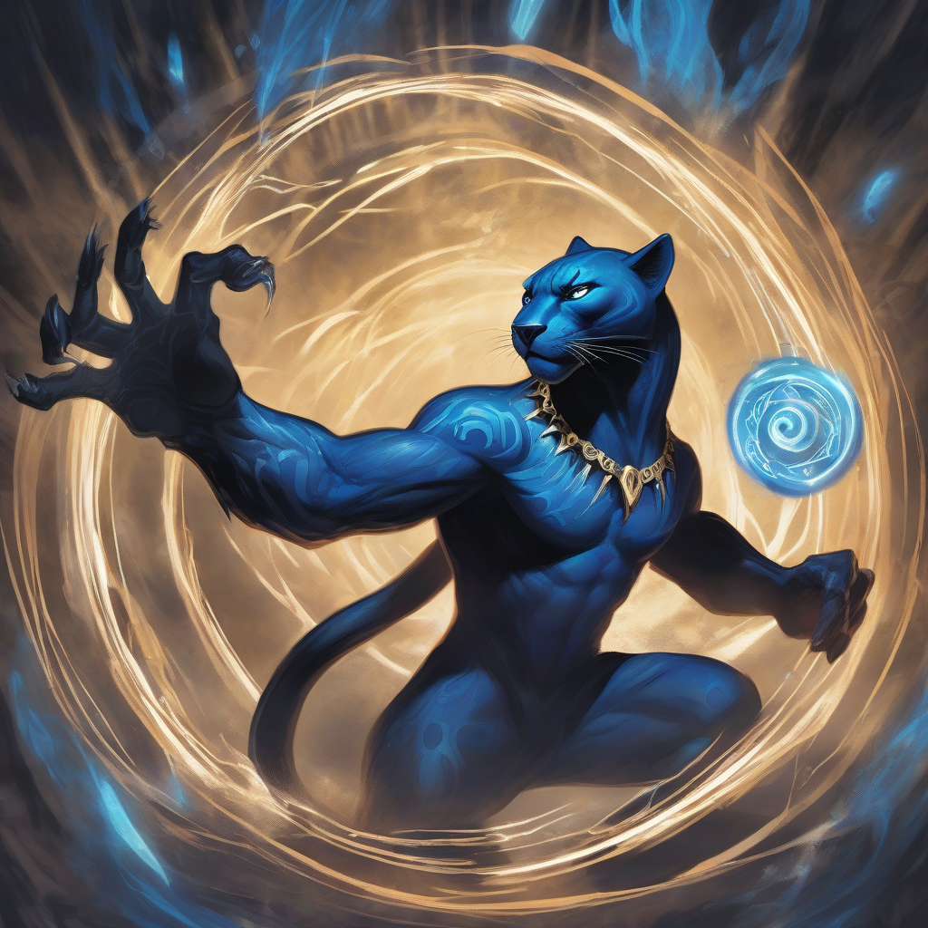 wizard summons spirit beast using magic circle by Générateur d'images par IA gratuit - Aucune connexion nécessaire✨ | AIGAZOU