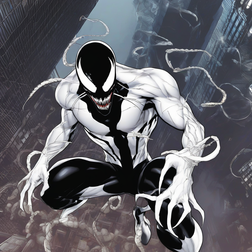 venom with white suit and black spider by मुफ्त एआई छवि जनरेटर - बिना लॉगिन के✨ | AIGAZOU