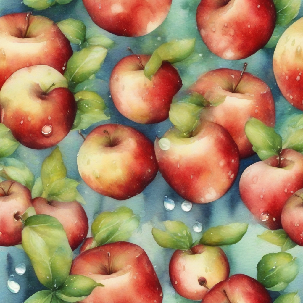 polka dot pattern apple watercolor painting by Générateur d'images par IA gratuit - Aucune connexion nécessaire✨ | AIGAZOU