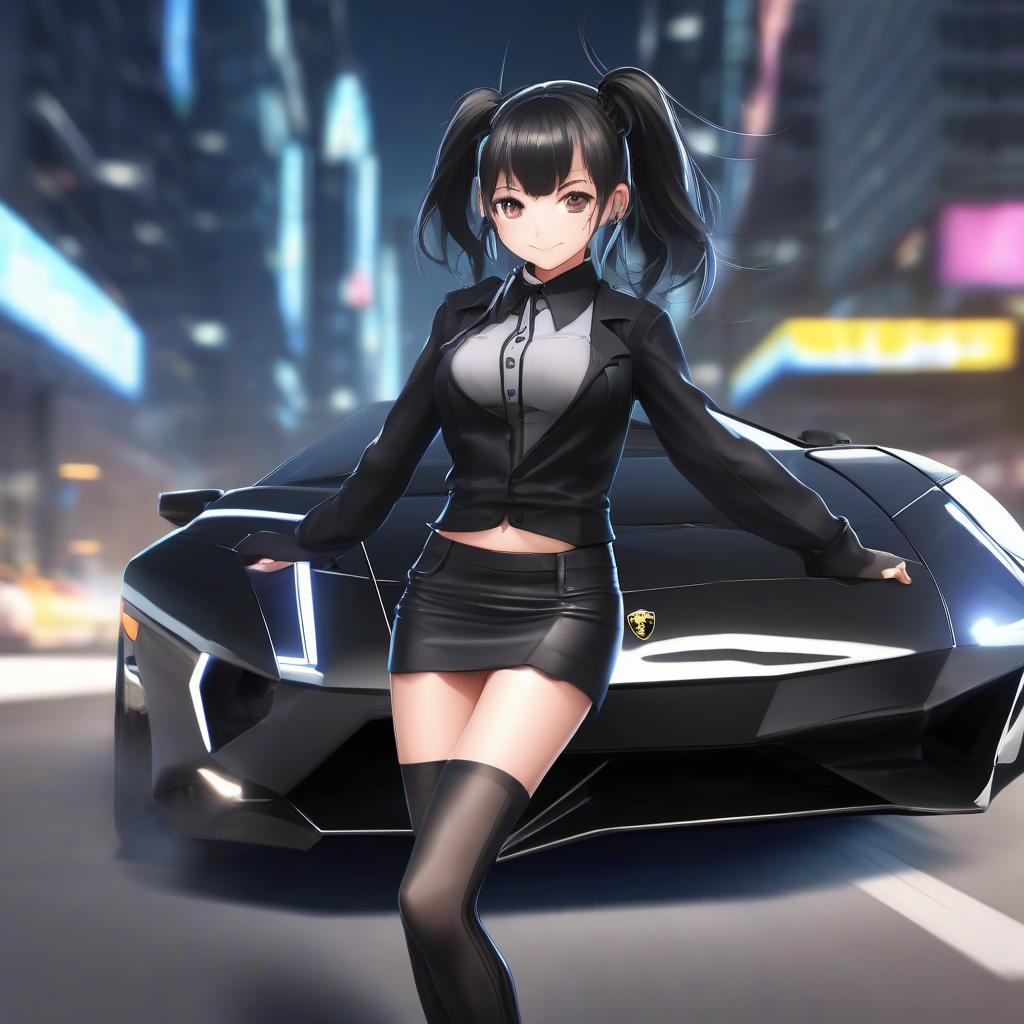 ai development agency black lamborghini ai pet black cat driving 8k 3dcg good button icon black glossy open collar bare by मुफ्त एआई छवि जनरेटर - बिना लॉगिन के✨ | AIGAZOU