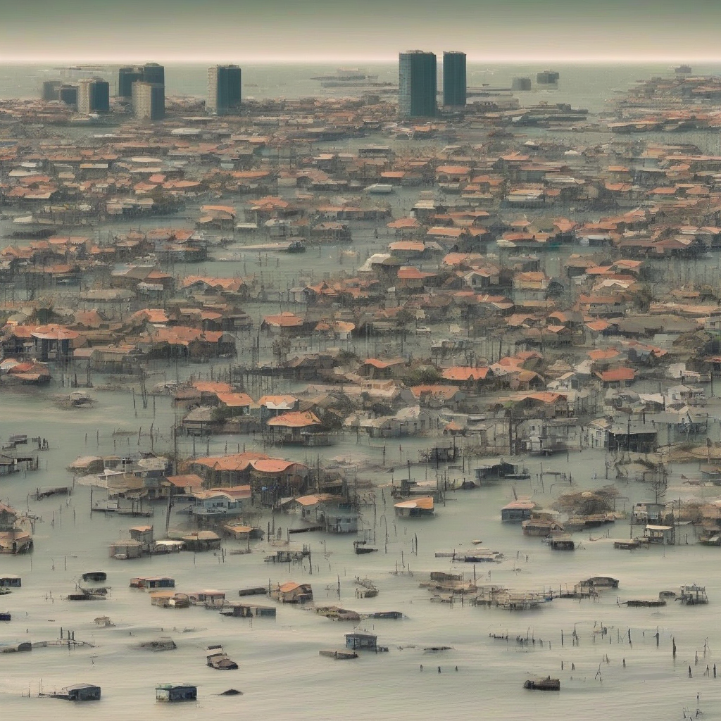 climate change sea level rise countries submerged by मुफ्त एआई छवि जनरेटर - बिना लॉगिन के✨ | AIGAZOU