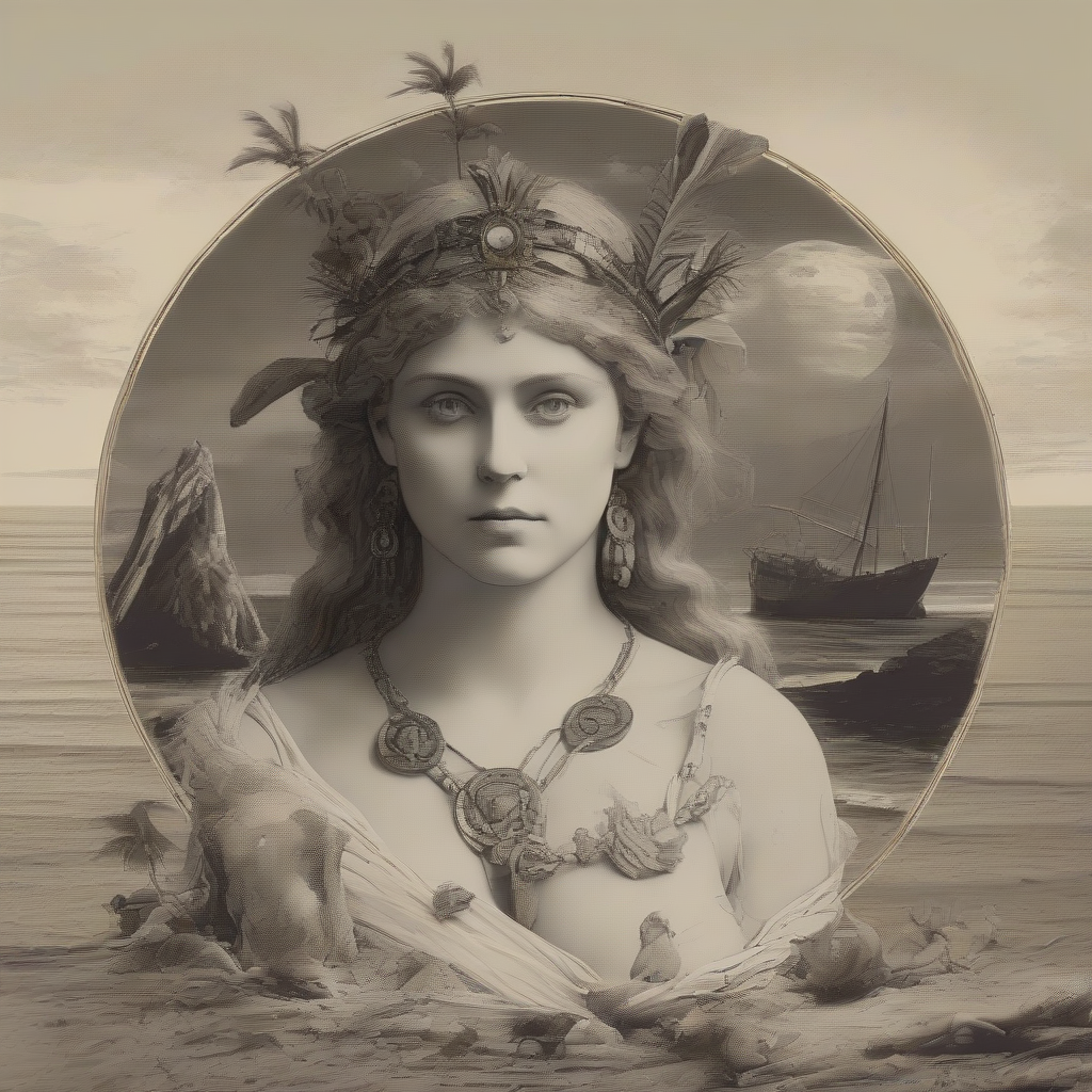 generate an image of circe on a deserted island by Générateur d'images par IA gratuit - Aucune connexion nécessaire✨ | AIGAZOU