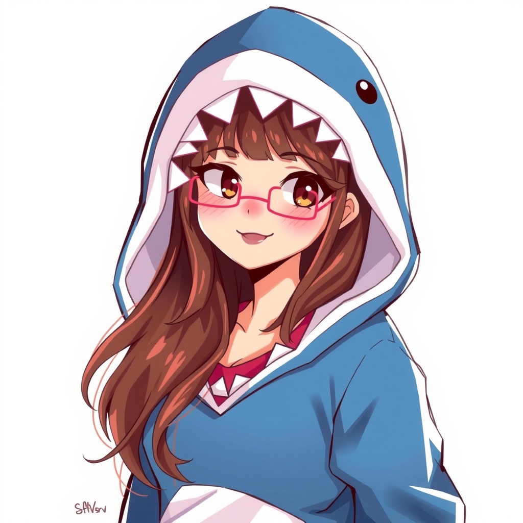 a cute woman wearing shark costume by मुफ्त एआई छवि जनरेटर - बिना लॉगिन के✨ | AIGAZOU