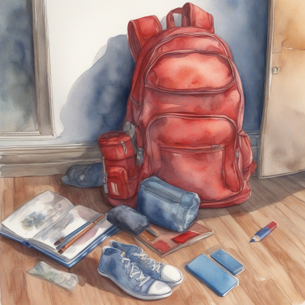 picking up a red backpack in first person view by मुफ्त एआई छवि जनरेटर - बिना लॉगिन के✨ | AIGAZOU