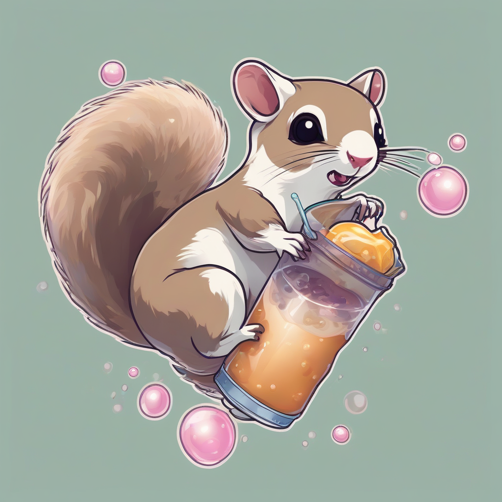 a flying squirrel drinking bubble tea by मुफ्त एआई छवि जनरेटर - बिना लॉगिन के✨ | AIGAZOU