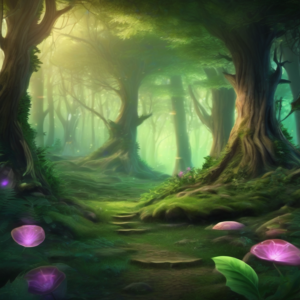 fantasy forest background by मुफ्त एआई छवि जनरेटर - बिना लॉगिन के✨ | AIGAZOU