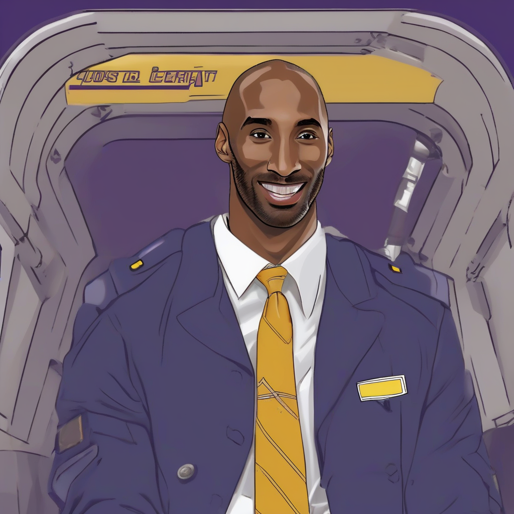 kobe bryant as airplane captain by मुफ्त एआई छवि जनरेटर - बिना लॉगिन के✨ | AIGAZOU