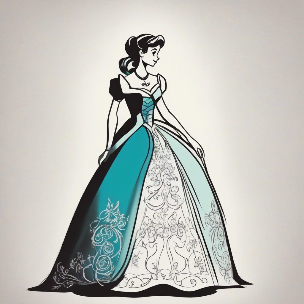 disney anna dress silhouette colored by मुफ्त एआई छवि जनरेटर - बिना लॉगिन के✨ | AIGAZOU