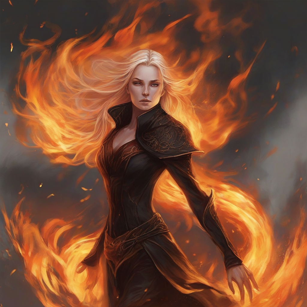 dark aelin everything is ablaze around her by Générateur d'images par IA gratuit - Aucune connexion nécessaire✨ | AIGAZOU