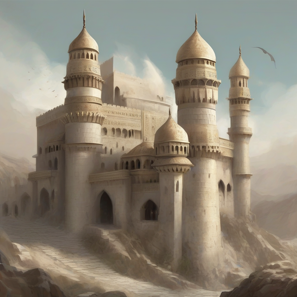 sword and magic fantasy islamic castle by Générateur d'images par IA gratuit - Aucune connexion nécessaire✨ | AIGAZOU