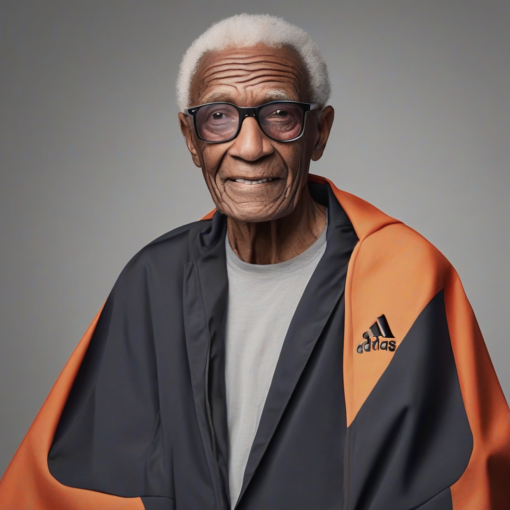 83 year old man wearing youthful clothing with adidas and glasses by मुफ्त एआई छवि जनरेटर - बिना लॉगिन के✨ | AIGAZOU