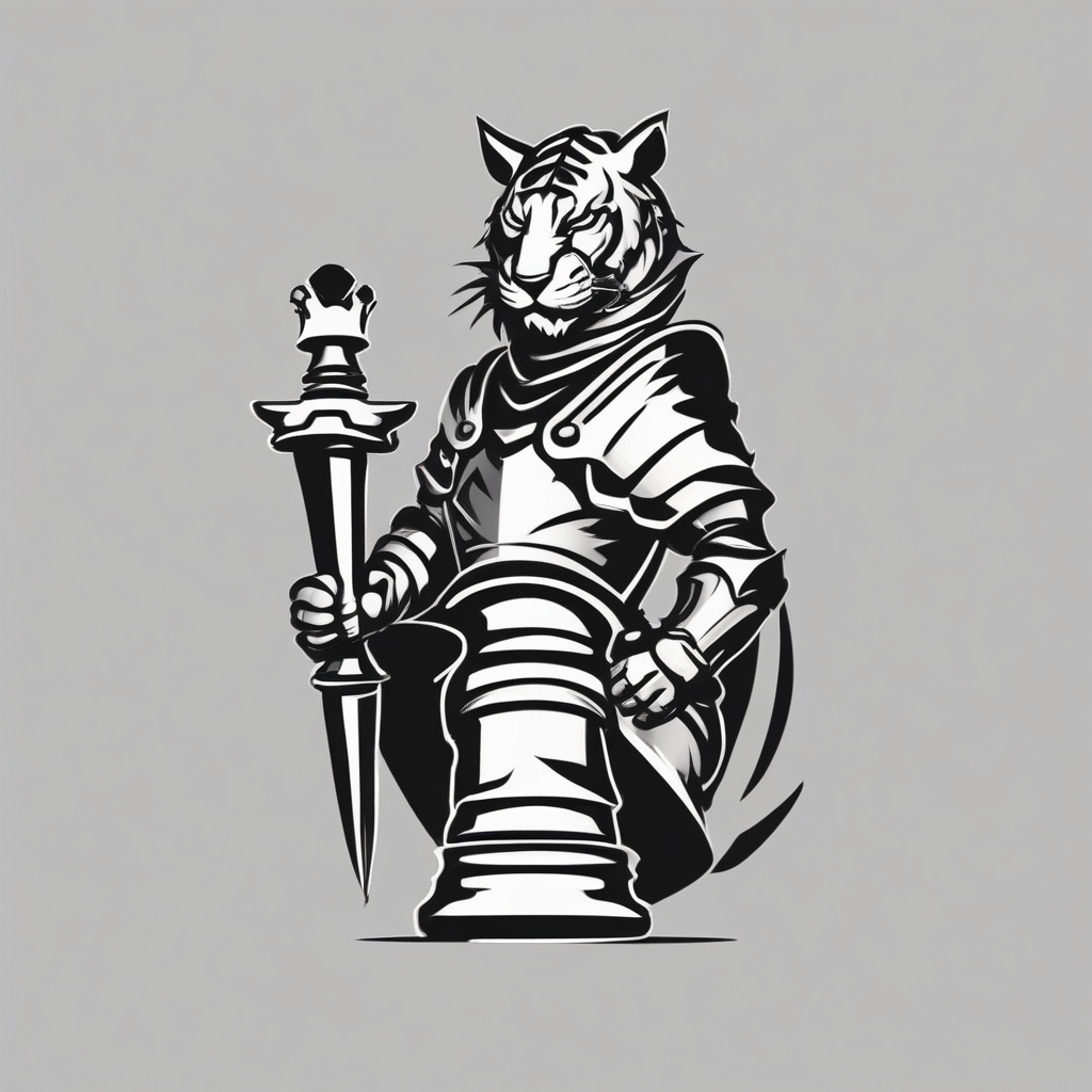 chess piece knight with tiger head logo by मुफ्त एआई छवि जनरेटर - बिना लॉगिन के✨ | AIGAZOU