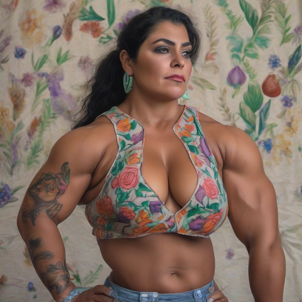 big muscle mexican woman by मुफ्त एआई छवि जनरेटर - बिना लॉगिन के✨ | AIGAZOU