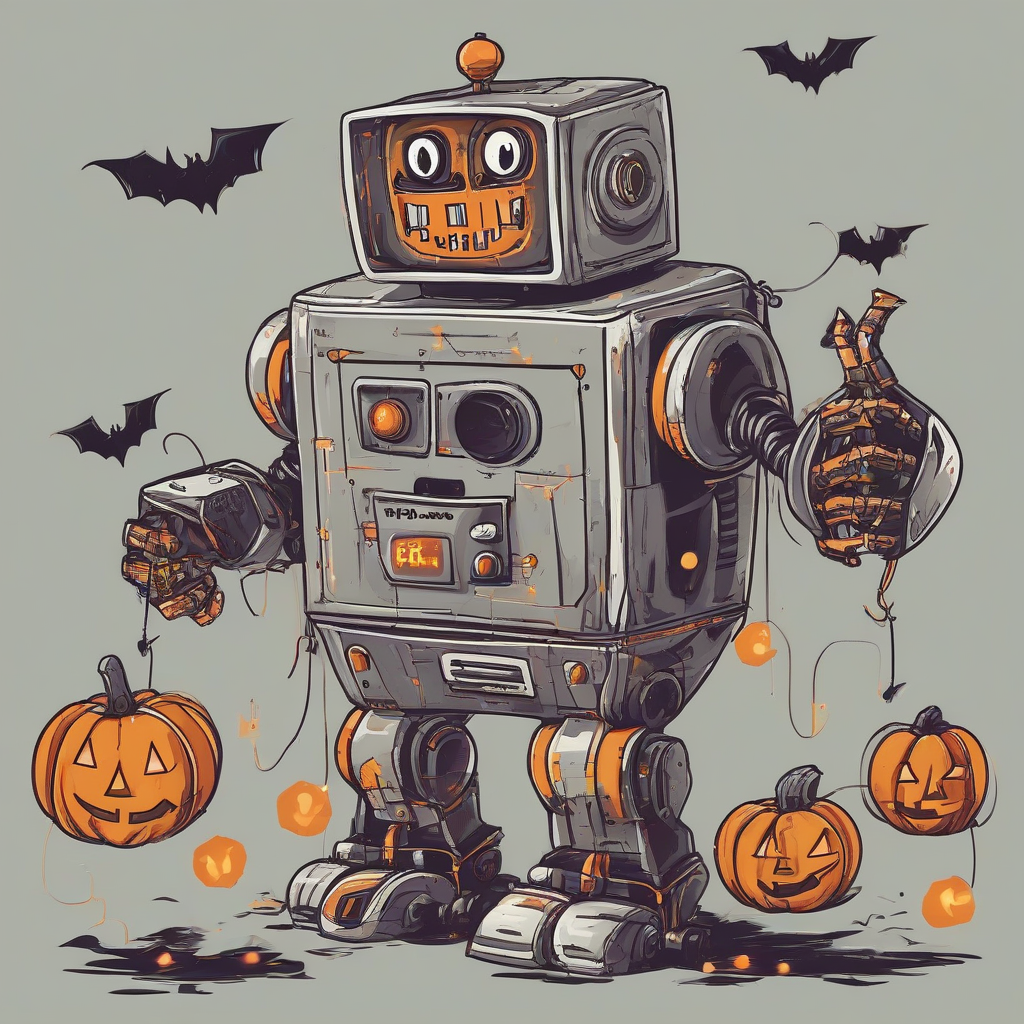 robotter halloween by मुफ्त एआई छवि जनरेटर - बिना लॉगिन के✨ | AIGAZOU