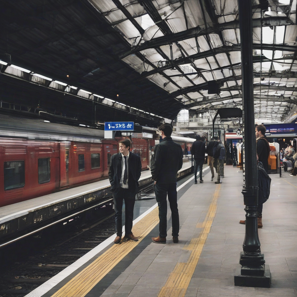 boys waiting for the train at platform 5 3 4 by मुफ्त एआई छवि जनरेटर - बिना लॉगिन के✨ | AIGAZOU