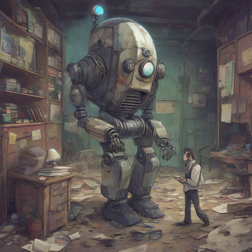 abandoned world detective robot by मुफ्त एआई छवि जनरेटर - बिना लॉगिन के✨ | AIGAZOU