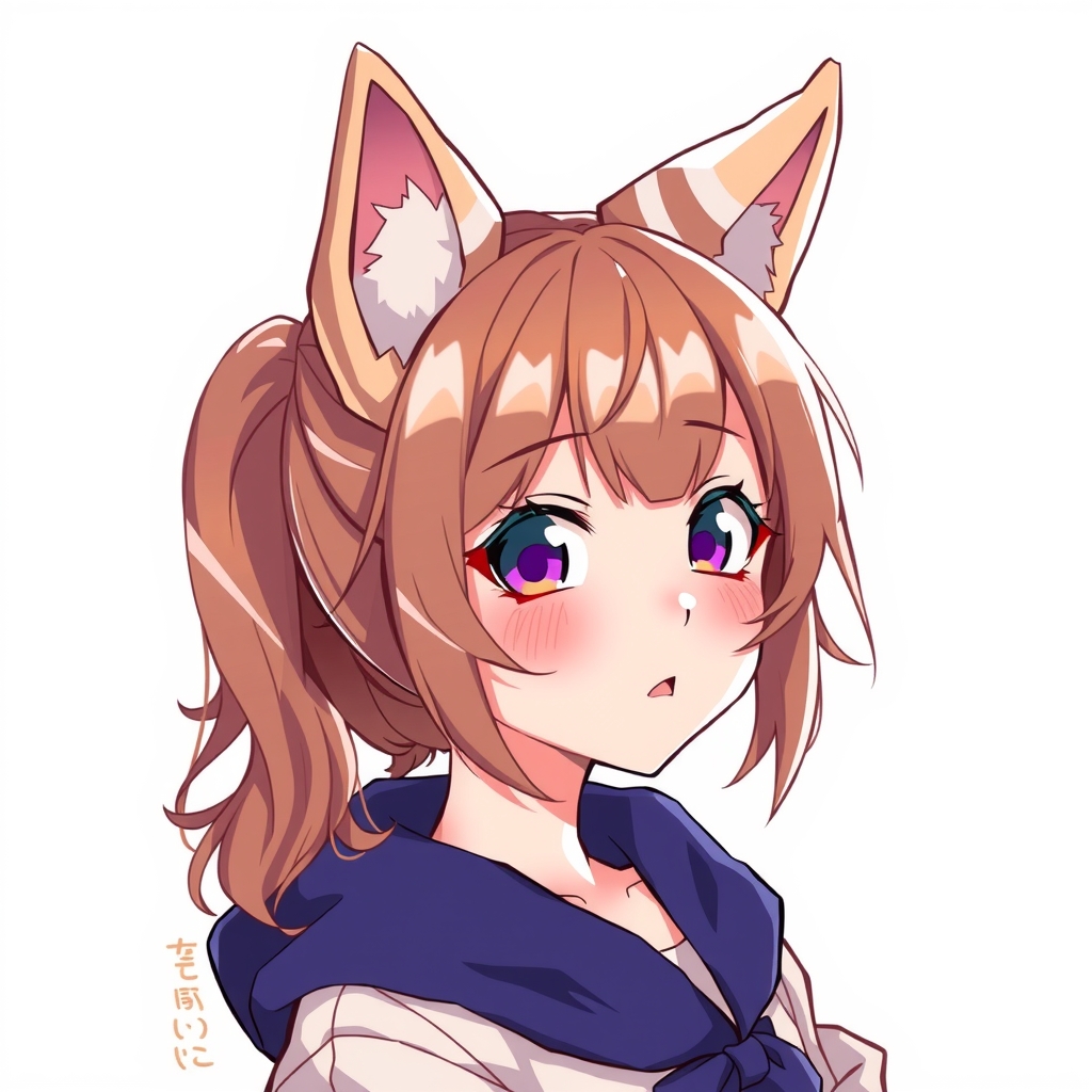 a girl with animal ears anime style by Générateur d'images par IA gratuit - Aucune connexion nécessaire✨ | AIGAZOU