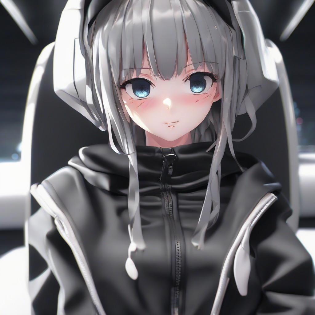 8k 3dcg good button icon black glossy tight outfit anime style 18 year old crying aloud seductive smile black background by मुफ्त एआई छवि जनरेटर - बिना लॉगिन के✨ | AIGAZOU